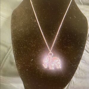 Silver Elephant Pendant Necklace
